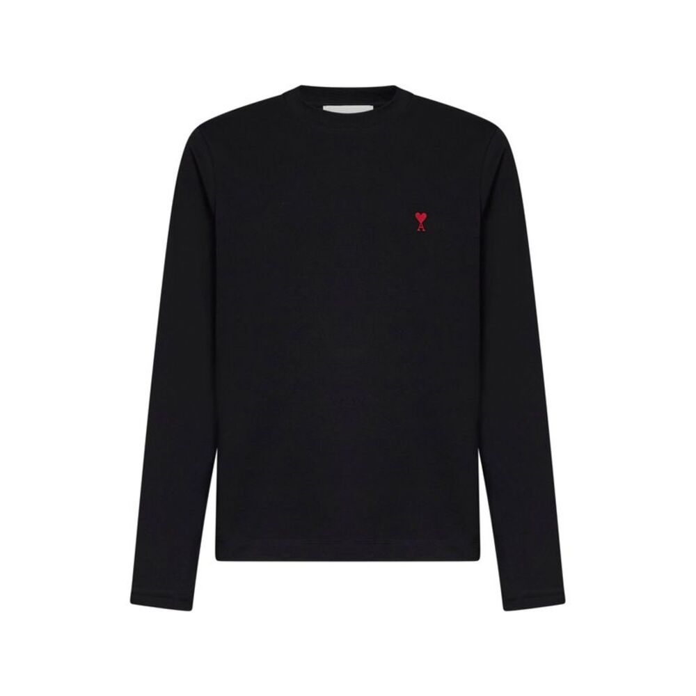 Ami Paris Men Black Cotton Ami De Cœur Long-Sleeved T-Shirt